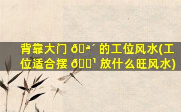 背靠大门 🪴 的工位风水(工位适合摆 🌹 放什么旺风水)